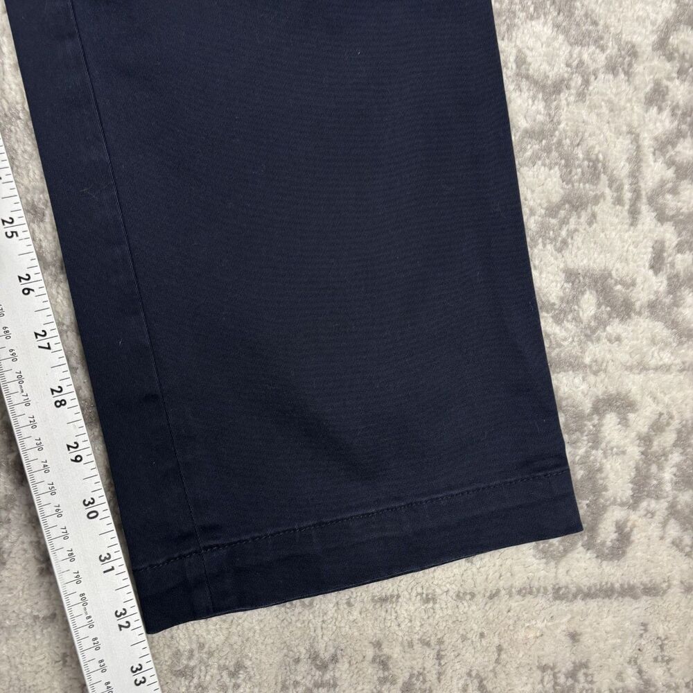 Banana Republic Aiden Slim Fit Chino Pants Mens Navy Blue Cotton Size 36x32 - Picture 2 of 6
